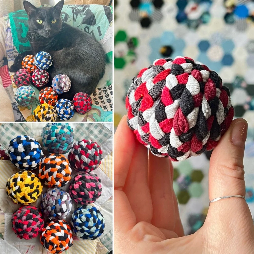 Colorful Cat Toy - Braided Ball